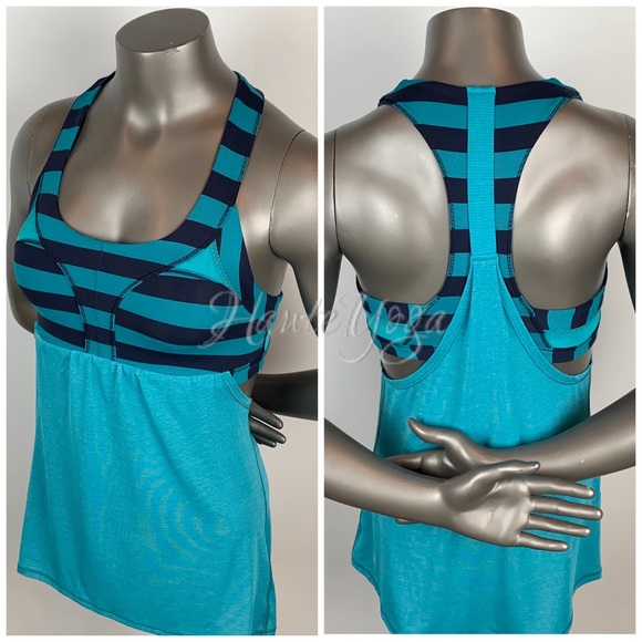 lululemon athletica Tops - Lululemon | Micro Macro Stripe Surge 2-In-Run Tank